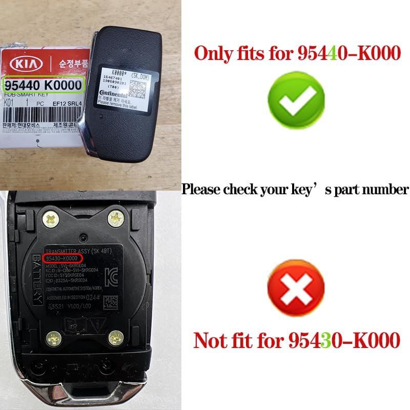 Keyecu Replacement Smart Remote Car Key Fob for Kia Soul 2019 2020 2021 SY5SKFGE04 95440-K0000 433MHz 4A Chip 4 Buttons - Image 3